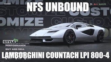 Need for Speed Unbound (PS5) | Lamborghini Countach LPI 800-4 Gameplay [1080p60]