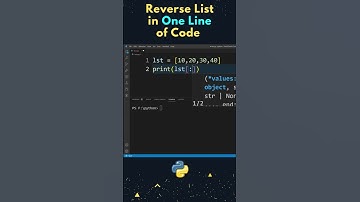 One Line of Code to Reverse a List in Python #shorts