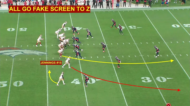 49ers all go fake screen vs DEN week 3 2022