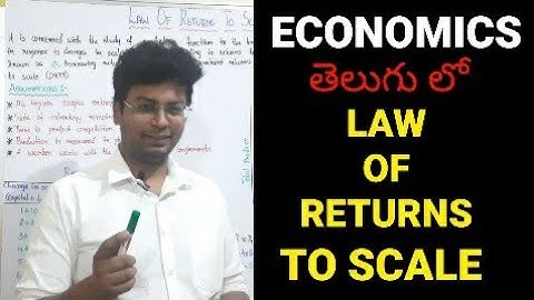 LAW OF RETURNS TO SCALE |LAW OF RETURNS TO SCALE IN TELUGU #economics #inter #cec #telugu #RSACADEMY