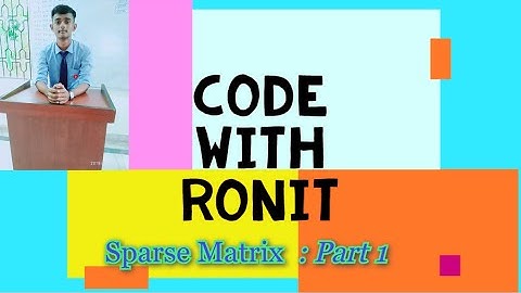 C program to convert a Normal Matrix into a Sparse Matrix using dynamic Array || SPARSE MATRIX