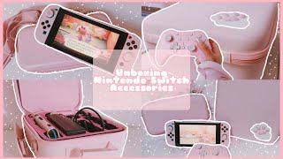 unboxing CUTE nintendo switch accessories 🌸🎮 kawaii gaming haul