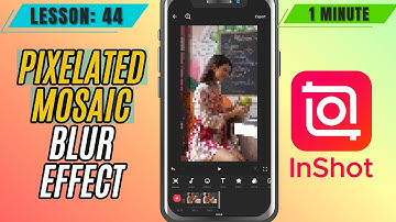 How to Add Pixelated Mosaic Blur Effect in InShot - Lesson 44 InShot Mobile Video Editing Tutorial