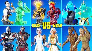 OLD vs NEW Skins in Fortnite Dance Battle (Ascendant Midas, Young Groot, Ares, Chapter 5 Skins)