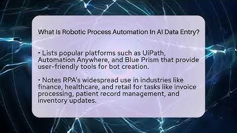 What Is Robotic Process Automation In AI Data Entry? - AI SaaS Software Explained