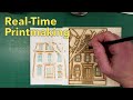 Laser-Engraved Wood to Watercolor Postcard | Real-Time Provincetown Print