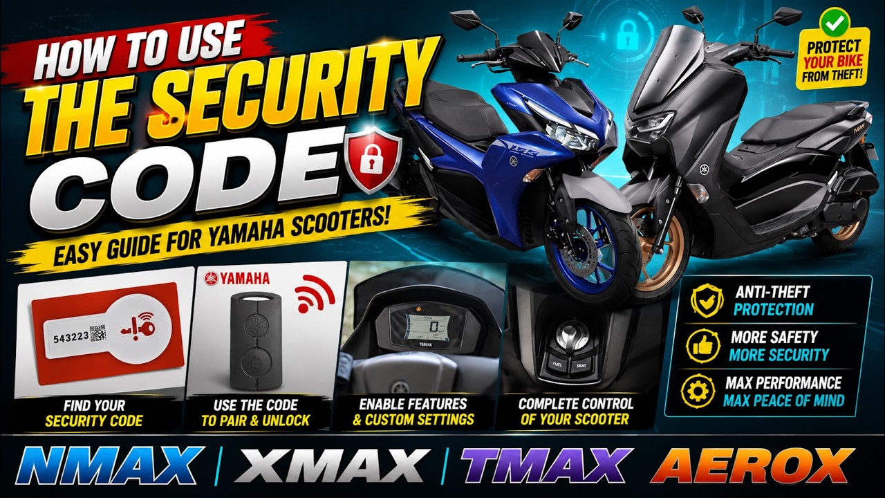 Keyless Code Motorcycle How to use security Code in Yamaha keyless Motorcycle - YouTube