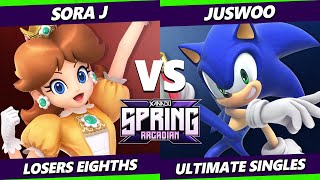 Spring Arcadian TOP 8 - Sora_J (Daisy) Vs. Juswoo (Sonic) Smash Ultimate - SSBU