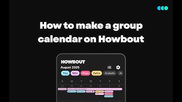 How to make a group calendar on Howbout