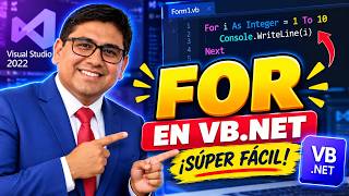 Estructura For en Visual Basic. NET con Visual Studio 2022