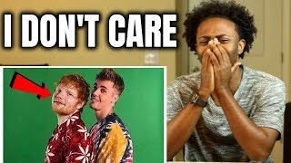 Ed Sheeran & Justin Bieber - I Don't Care [REACTION] chords