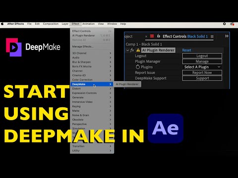 Loading DeepMake in After Effects