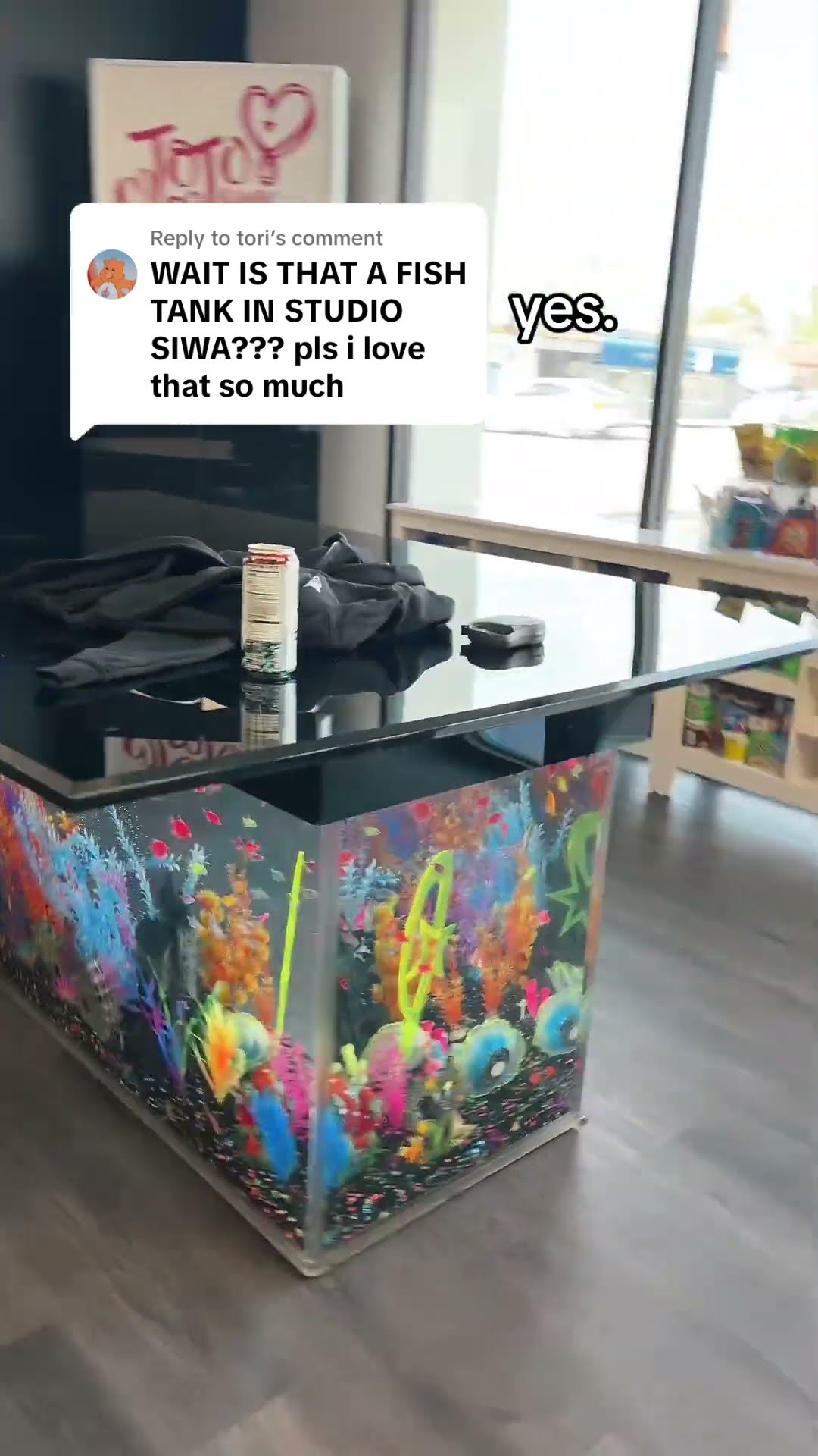 Replying to @tori while I was “missing” I had a fish tank table made for my house, but because I wa