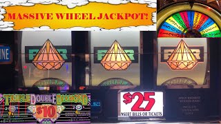 JACKPOT HANDPAY ON WHEEL OF FORTUNE! HIGH LIMIT SLOTS! $25 DOUBLE DIAMOND DELUXE! WIN! @igt