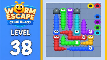 Worm Escape Cube Blast level 38 solution