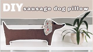 DIY Sausage Dog Pillow/Stuffed Toy sewing tutorial and pattern