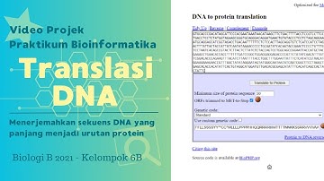 PRAKTIKUM BIOINFORMATIKA | Translasi DNA