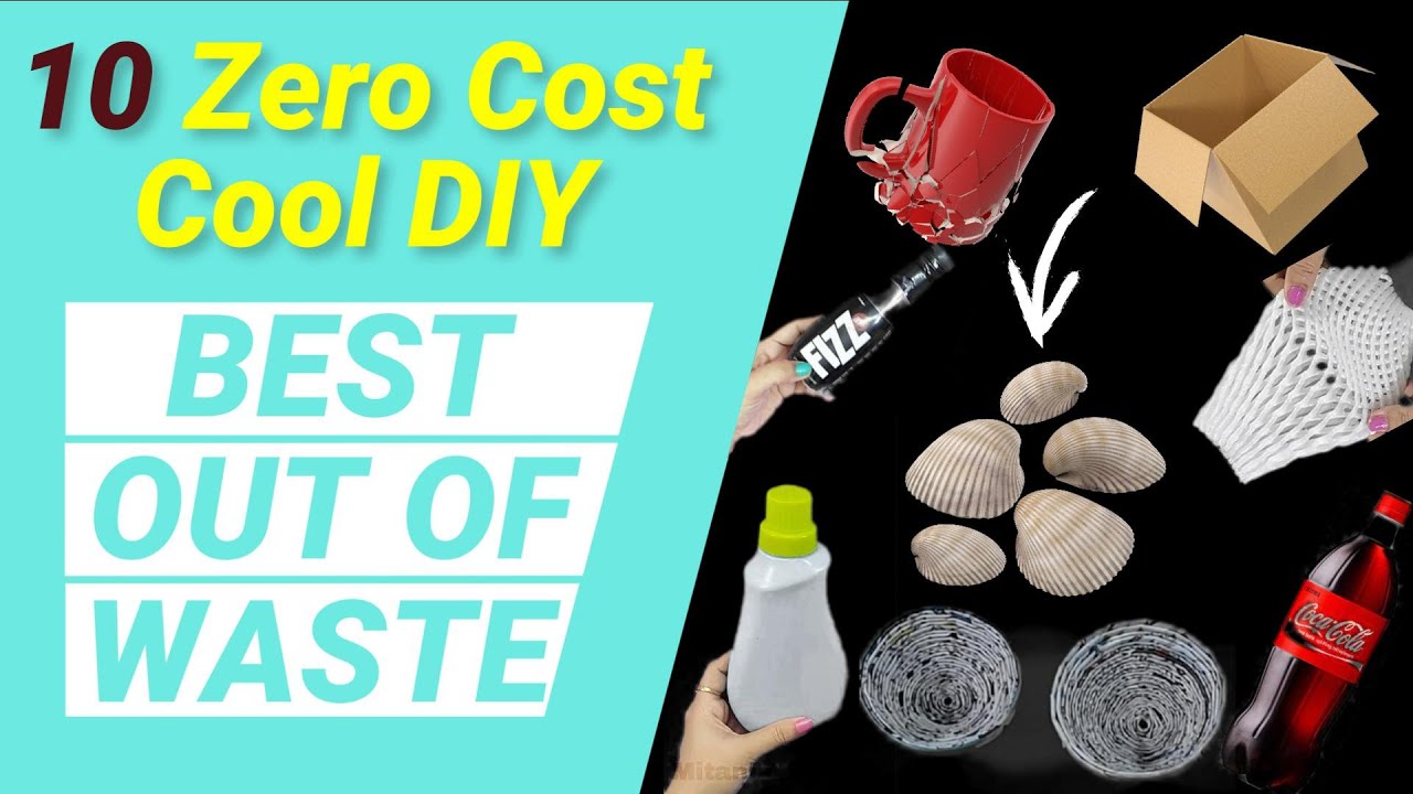 10 Amazing Things From Waste Material🤩 DIY Zero Cost Useful Ideas YouTube