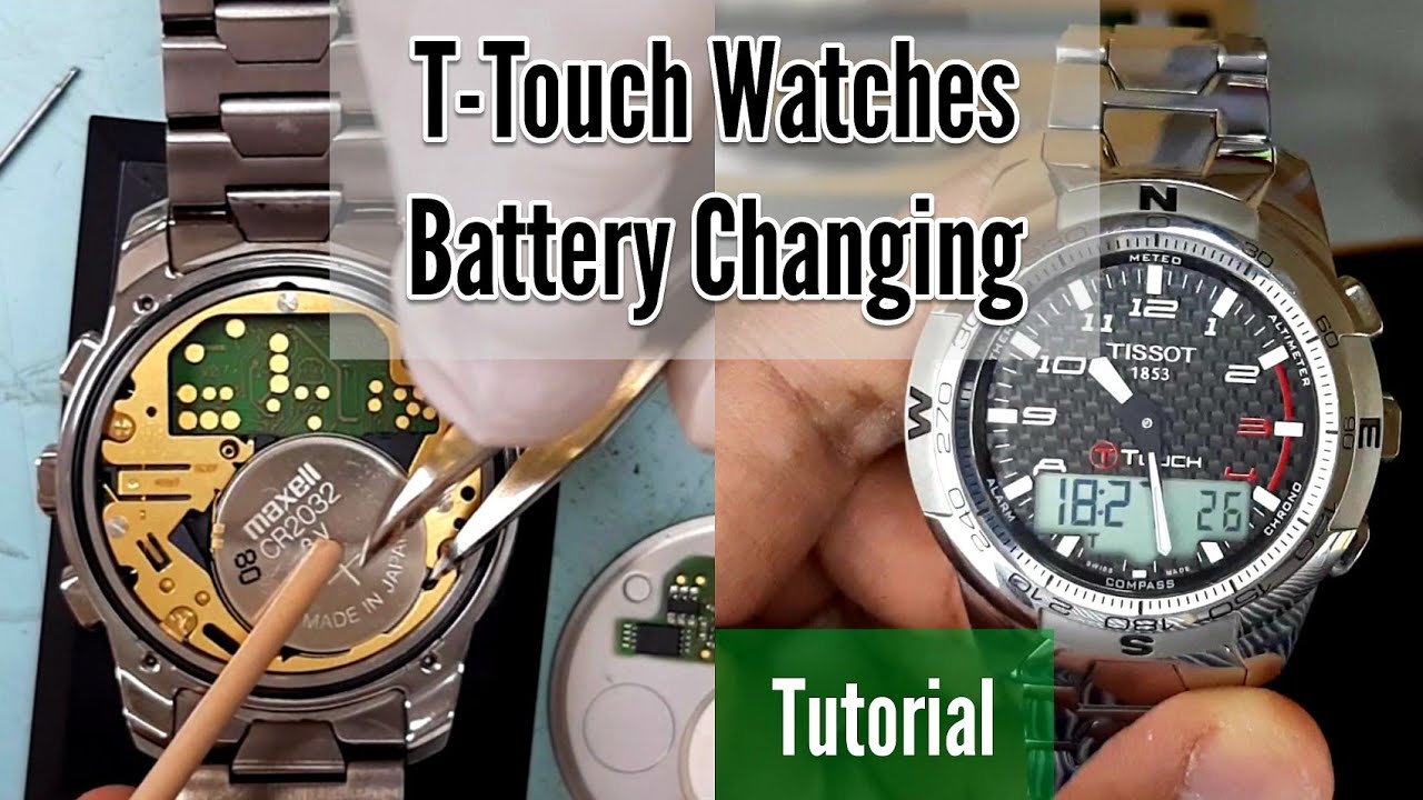 How To Change or Replace T touch watch Battery and Time Setting Synchronize  | Watch Repair Channel - YouTube