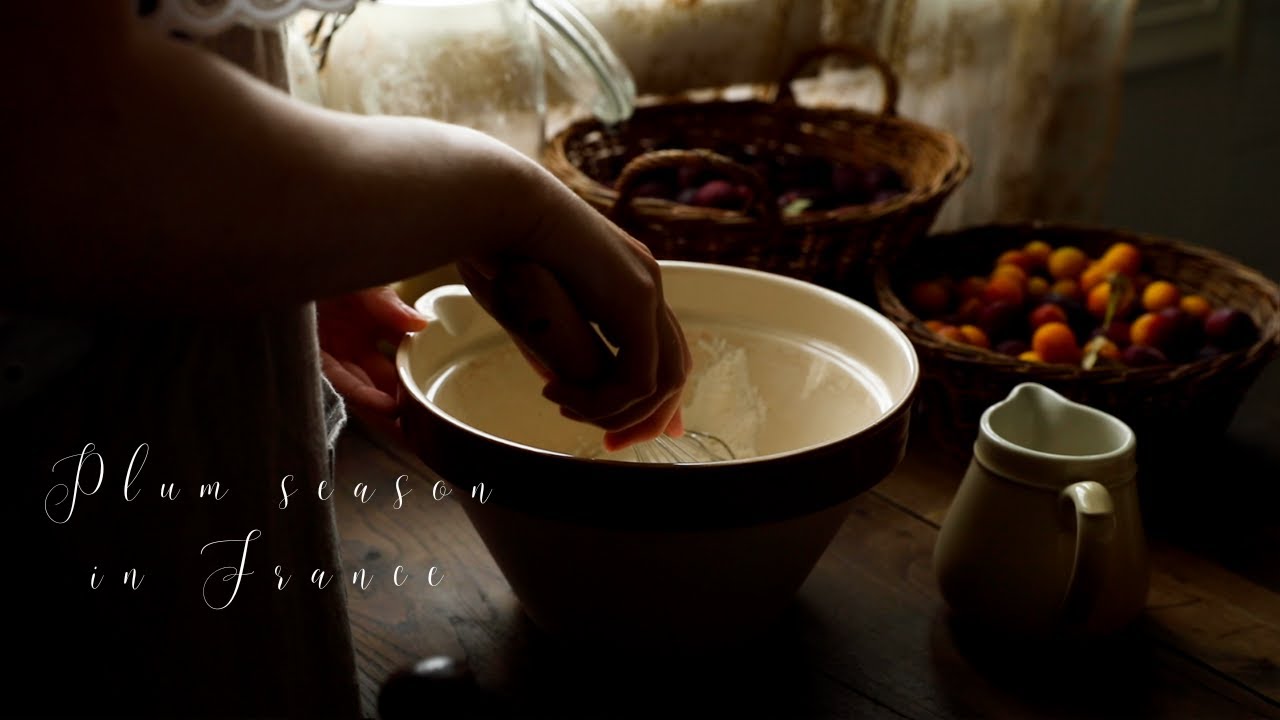 Дождливый день во французской глубинке, сезон слив, уютная выпечка, французский клафути 🌧️🍒