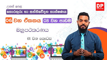 06 වන ඒකකය 08 වන පාඩම - බහුපථකරණය - 01 වන කොටස Al ICT