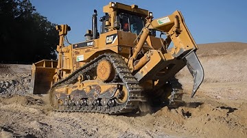 Caterpillar D10T ripping and pushing