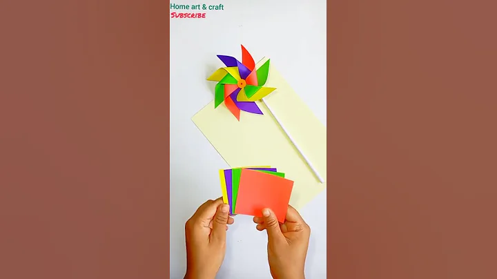 How to make paper windmill that spins || paper pinwheel || #shorts