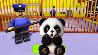 MINI PANDA VS LEGO BARRY'S PRISON RUN! in Roblox