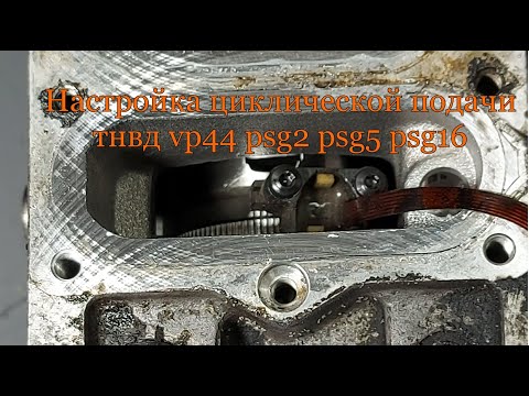 настройка циклической подачи тнвд vp44 psg2 psg5 psg16