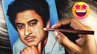 Kishore Kumar Drawing Tips & Tricks Revealed | easy  kishore kumar painting️