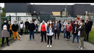 Une manifestation en plein confinement contre la liquidation du site Hafner d'Estillac