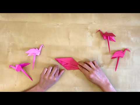 Origami fenicottero // Origami Flamingo