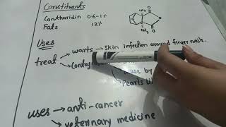 Cantharidin,Drugs Obtain From Animals Pharmacognosy Lectures By Brien N Shah Book