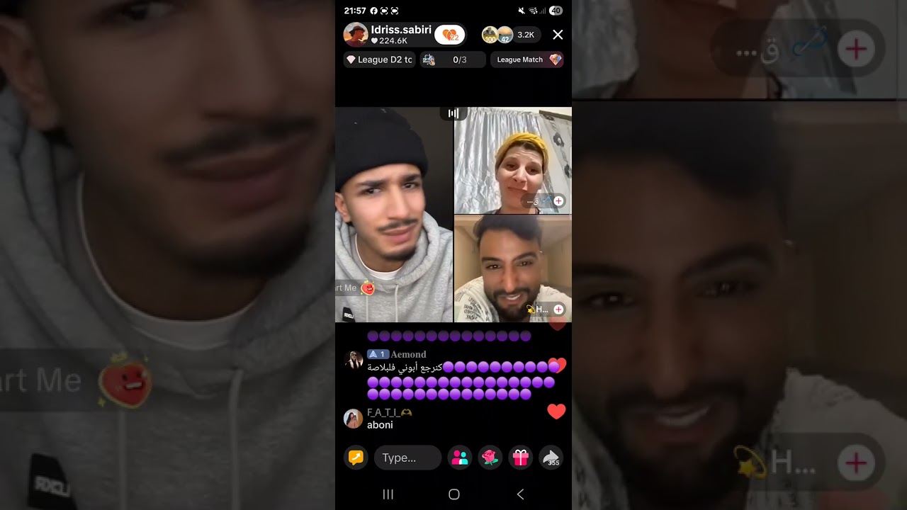 لايف كل ضحك .اخيرا ادريس مع حمزة وقصباوية