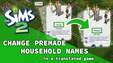 How to Change Premade Household Names (for translated games) | The Sims 2 SimPE Tutorial