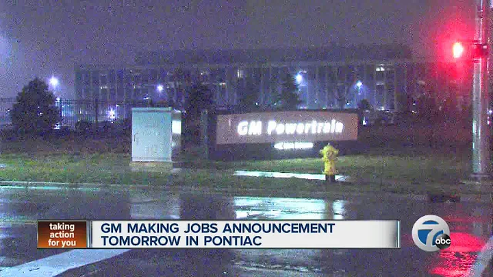 GM making jobs announcement in Pontiac