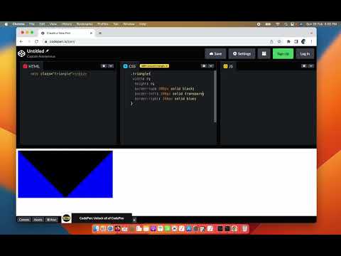 How to make a triangle in css