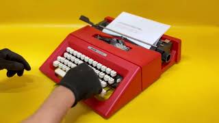 Working Typewriter Olivetti College Red Excellent Condition