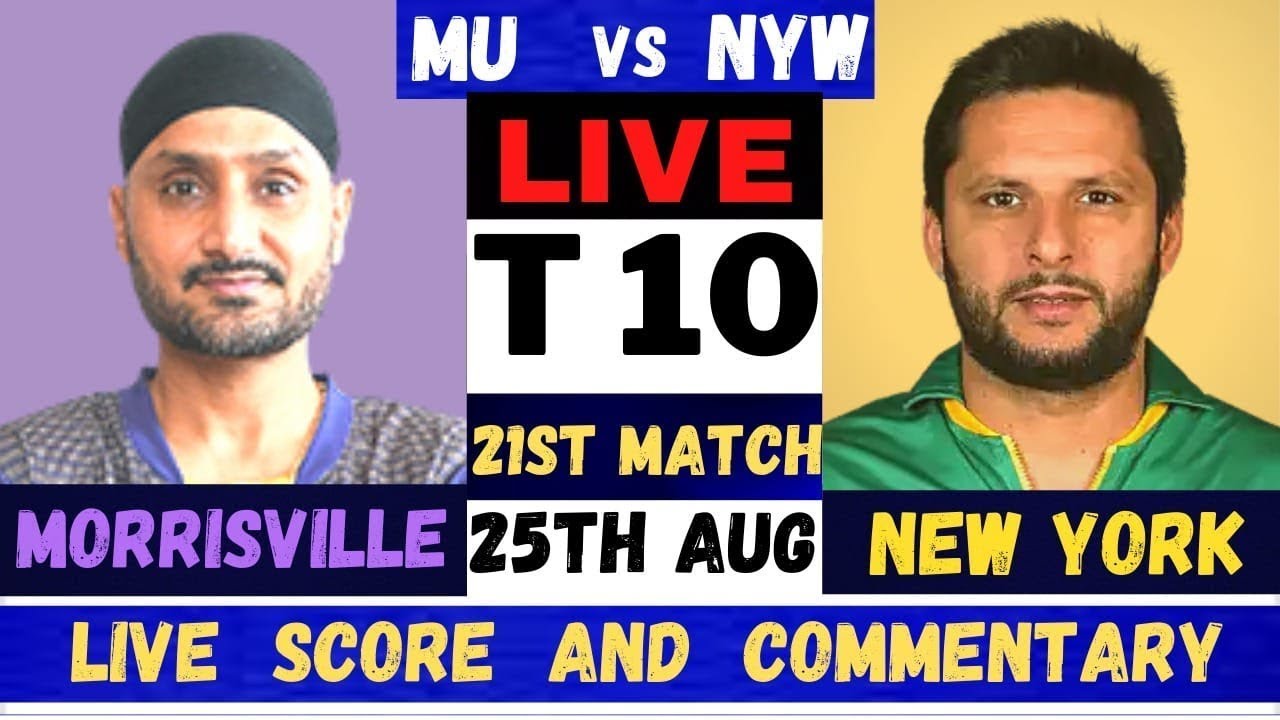 US Masters T10 League Live New York Warriors vs Morrisville Unity Live NYW vs MU Live 21st Match