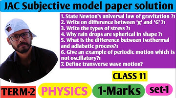 Jac board class 11 term 2 Physics model set 1 solution 2022.#class11_term2_Physics_model_set_1