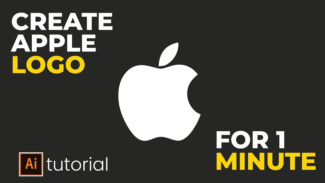 Adobe Illustrator Tutorial | How to create the Apple Logo for 1 minute ...