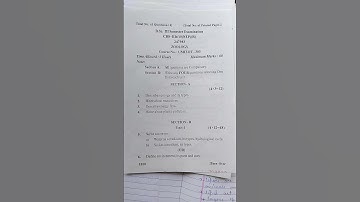 3rd sem / Minor Zoology/ question paper / NEP/ jammu university