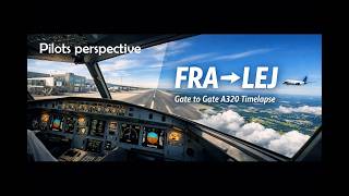 FRA → LEJ | Gate‑to‑Gate A320 Cockpit Timelapse (Pilot POV)