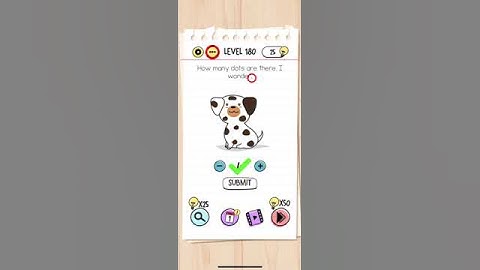 Brain Test Level 180 How many dots are there, I wonder Answer