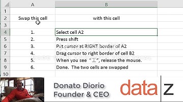 How to swap 2 cells in Excel