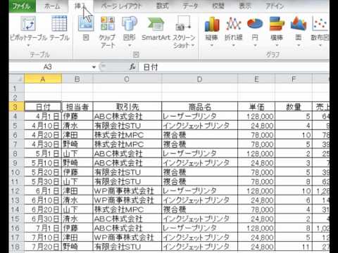 ピボットテーブ作成基本 問題１ 日商pc検定合格道場 Youtube