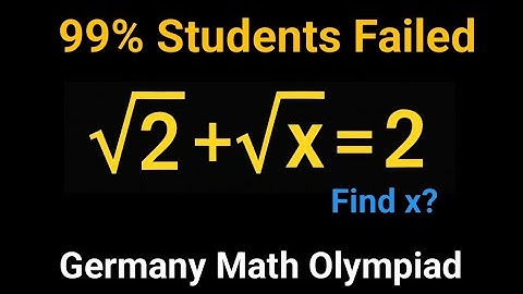 Germany | Can you Solve this?| Math Olympiad 