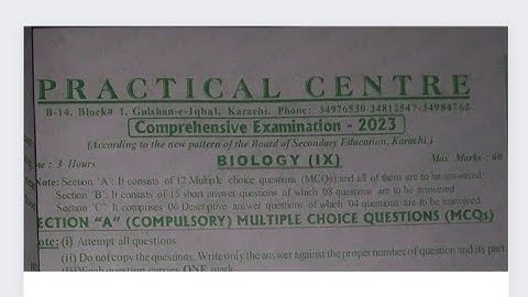 IX BIOLOGY PRACTICAL CENTRE COMPREHENSIVE EXAMINATION 2023 MCQS EXPLANATION ‼️