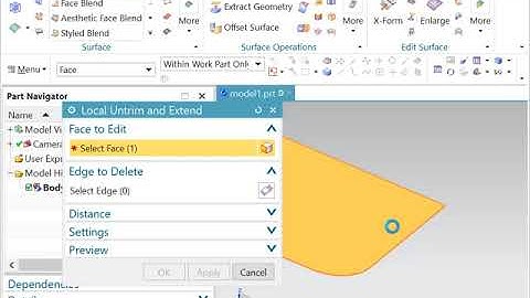 NX surfacing - Local Untrim and Extend
