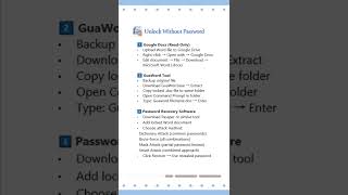 🔐 Forgot Your Word Document Password? Unlock It Safely!#wordtricks #unlock